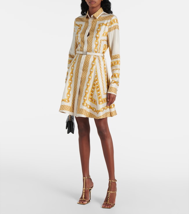 Versace Versace Treasure silk twill shirt dress