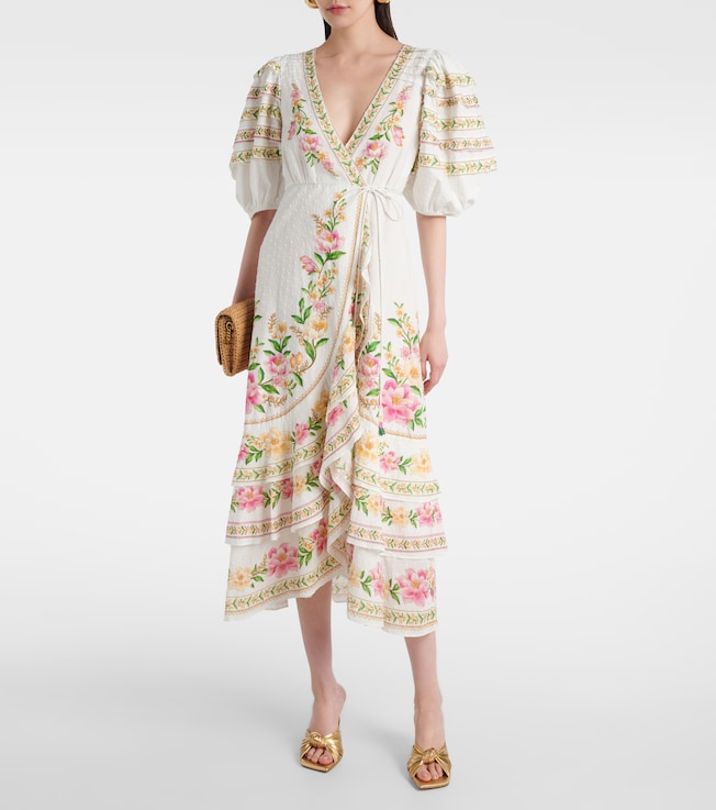 FARM Rio Floral cotton wrap dress