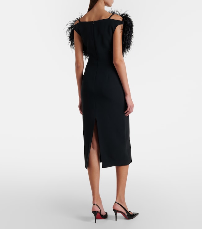 David Koma David Koma Feather-trimmed cocktail dress