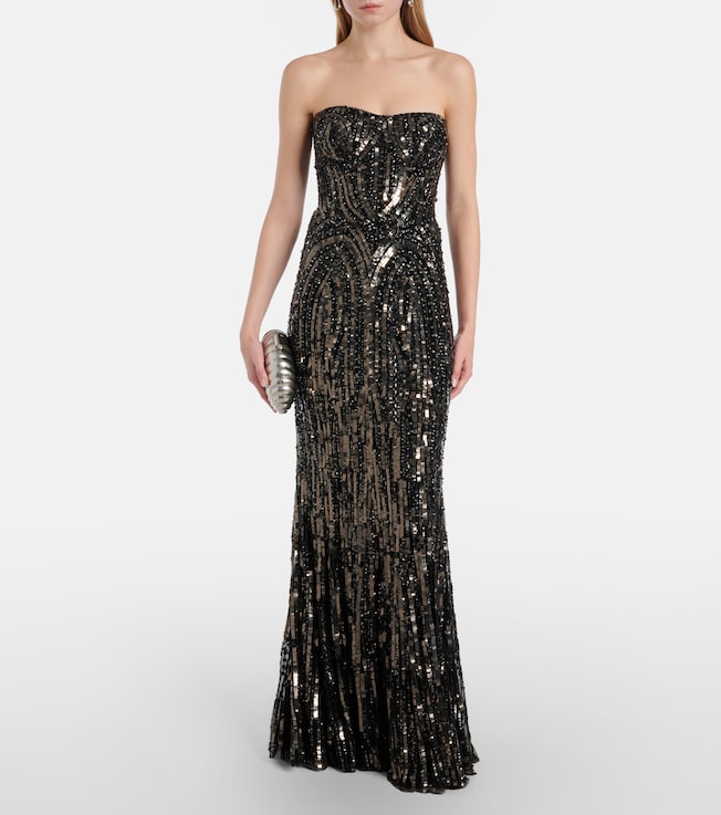 Jenny Packham Euphoria embellished bustier gown