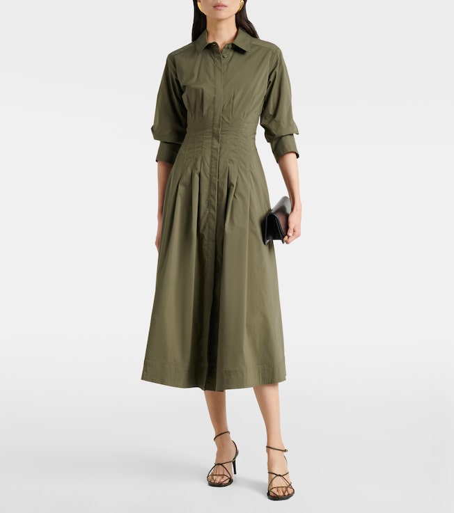 SIMKHAI Jazz cotton-blend poplin shirt dress