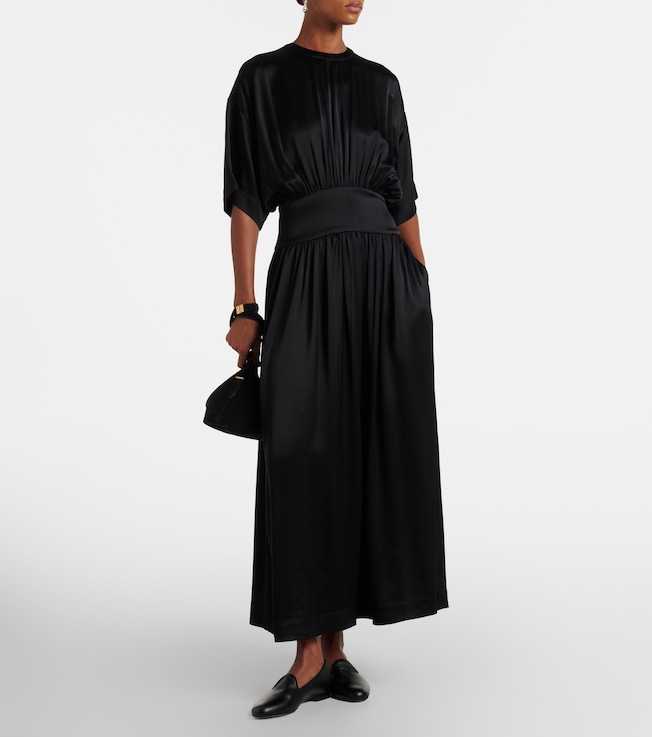 TOTEME Silk and cotton satin T-shirt dress