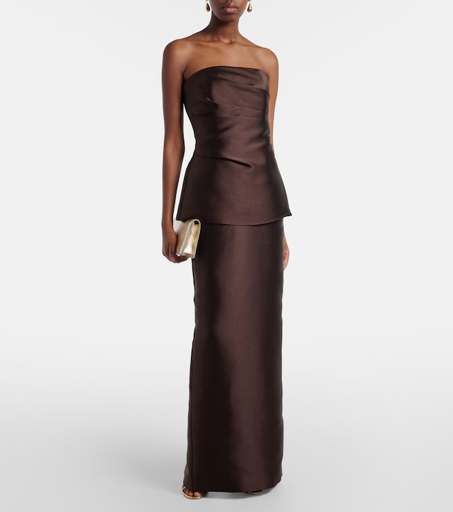 Solace London Lucille satin gown
