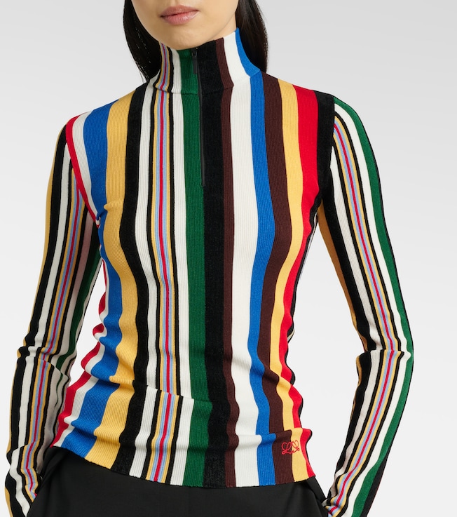 Loewe Loewe Striped half-zip sweater