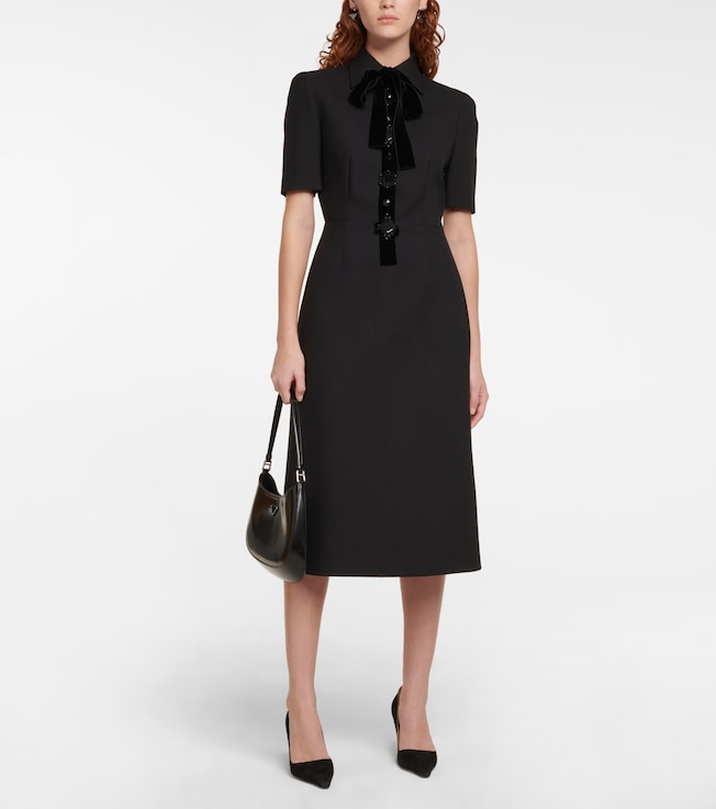 Prada Virgin wool midi dress
