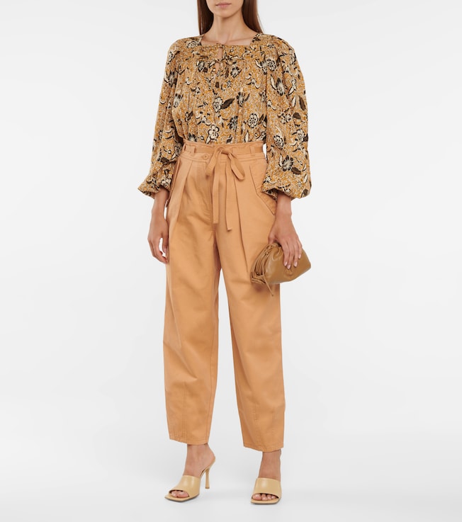 Ulla Johnson Issa printed cotton-blend blouse