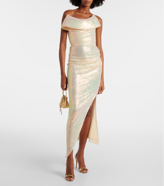 Maticevski Exhilarate ruffled sequined gown
