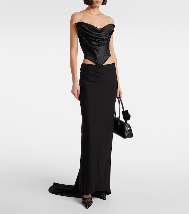 Magda Butrym Draped silk-blend satin corset