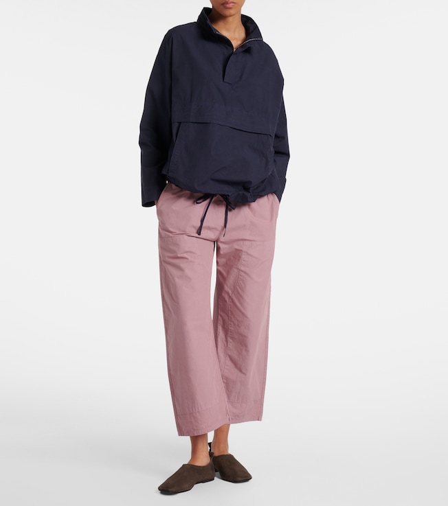 LESET Kyoto cotton cropped wide-leg pants
