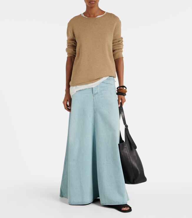 Agolde Odin mid-rise denim maxi skirt