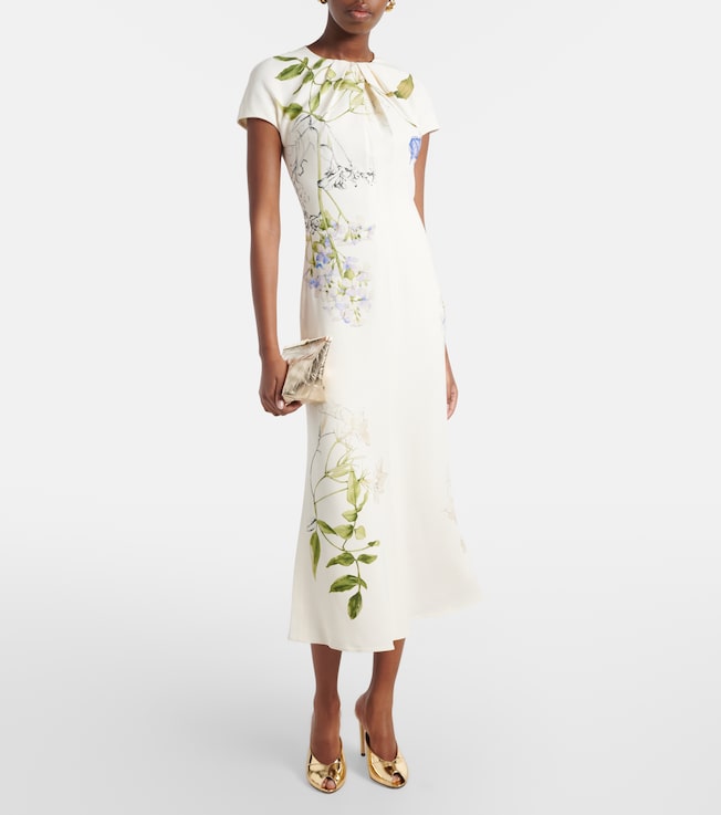 Monique Lhuillier Floral midi dress