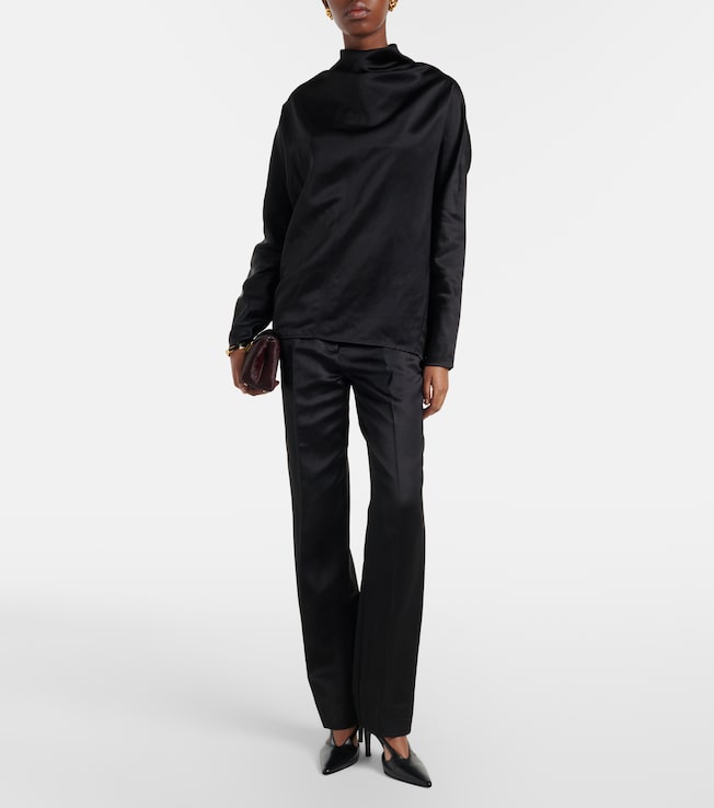 TOTEME Draped satin blouse