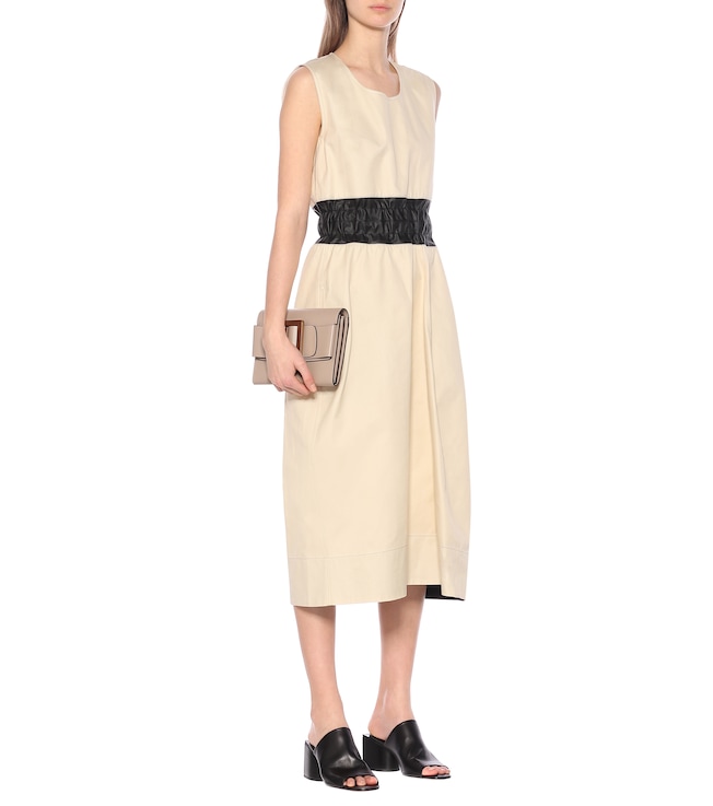 Plan C Cotton-blend midi dress