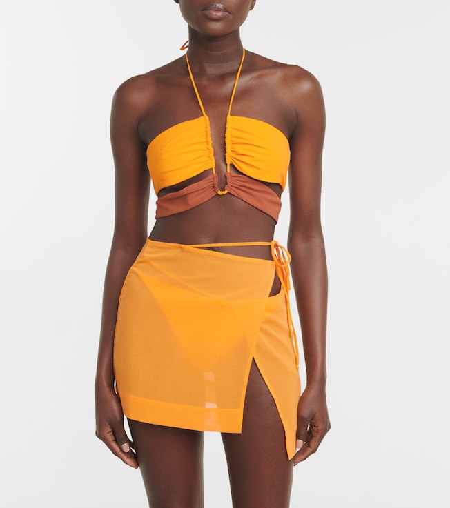 Nensi Dojaka Asymmetric wrap miniskirt