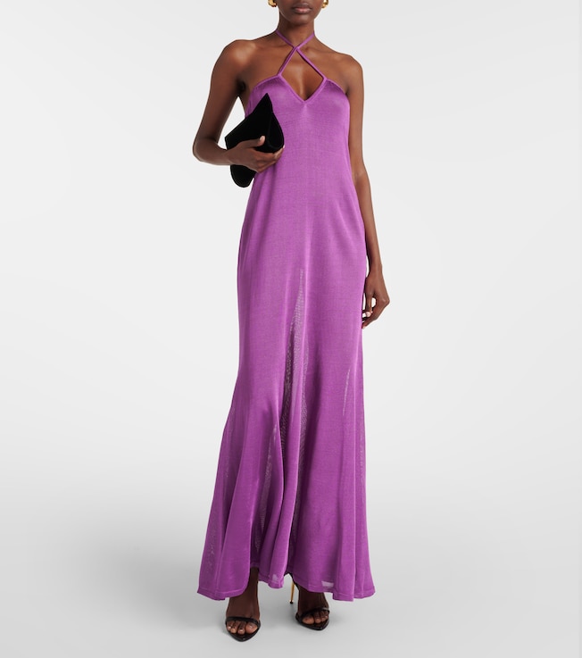 Tom Ford Halterneck jersey maxi dress