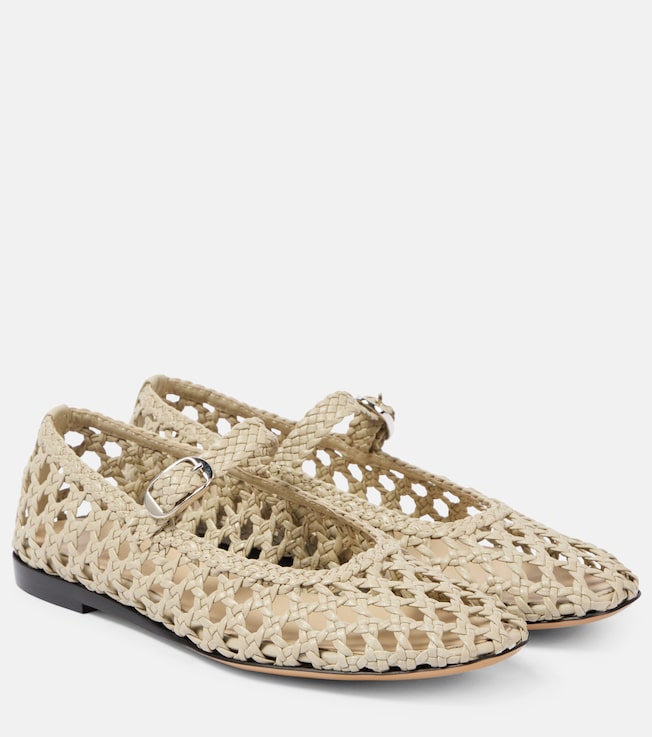 LE MONDE BERYL Woven leather ballet flats