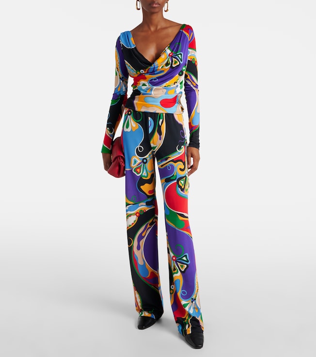 Pucci Orchidee jersey blouse