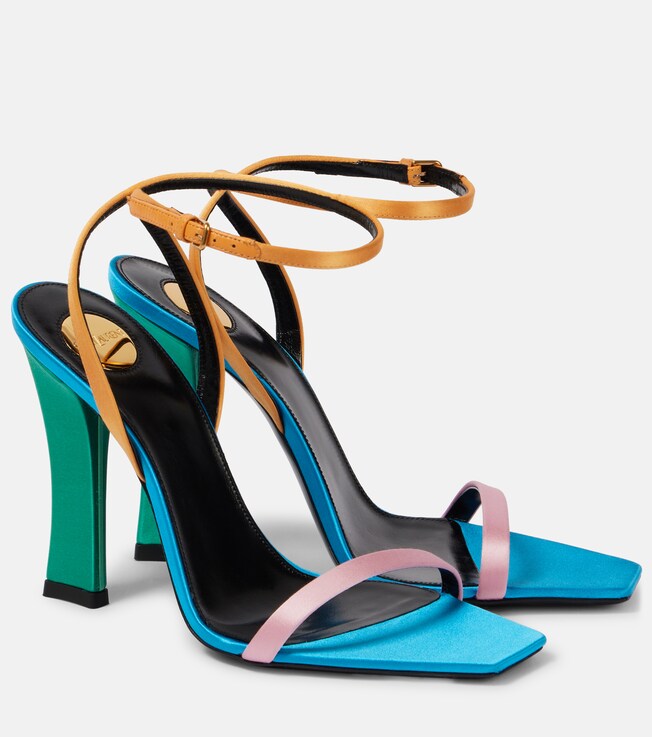 Saint Laurent Dominique 110 crêpe satin sandals