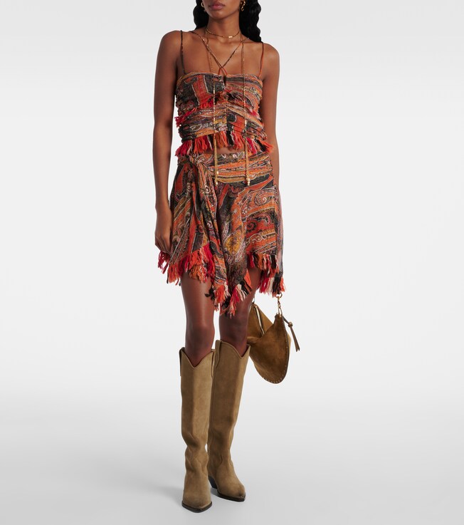 Isabel Marant Dova paisley asymmetric miniskirt