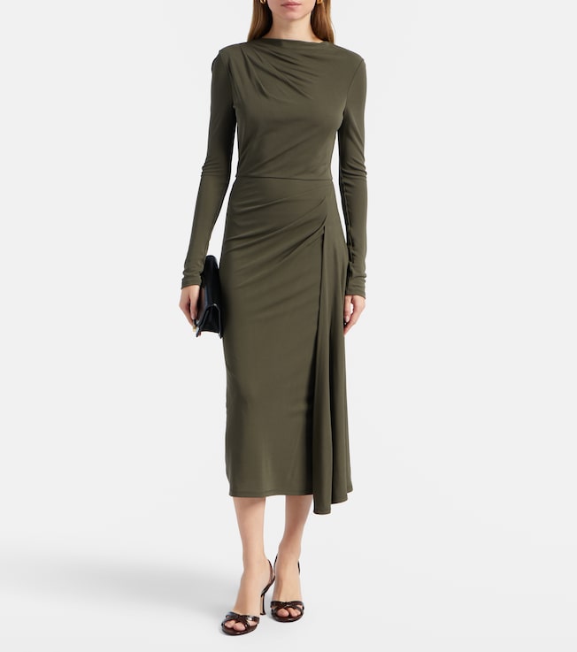Erdem Draped jersey midi dress