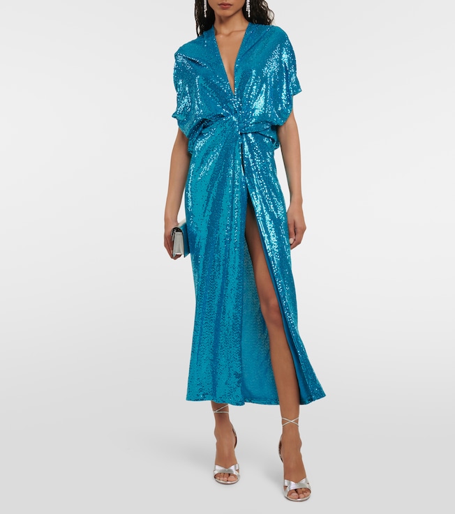 Dodo Bar Or Kimel sequined gathered midi dress