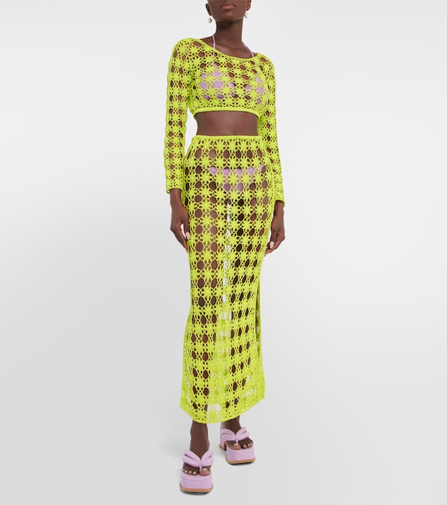 Anna Kosturova Bella crochet cotton crop top