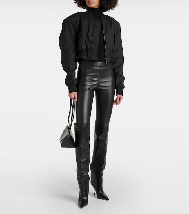 Wardrobe.NYC Cropped bomber jacket