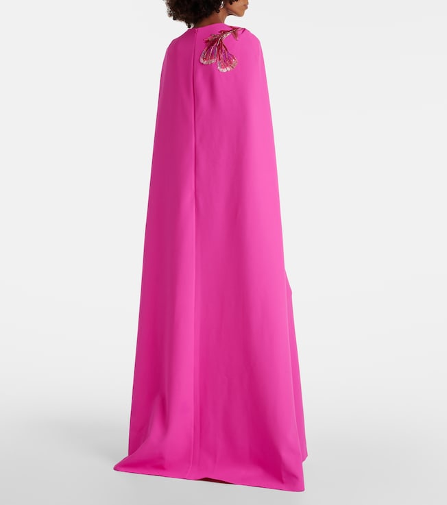 Safiyaa Safiyaa Mattia caped embellished gown