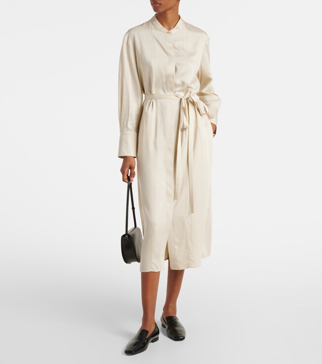 JOSEPH Rosan belted midi dress