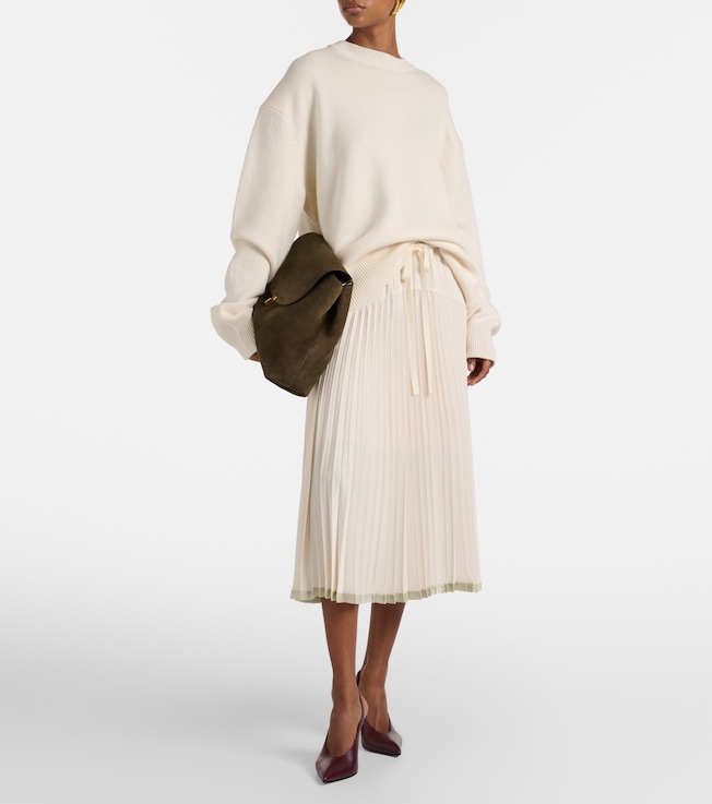 Vince Plissé tiered midi skirt