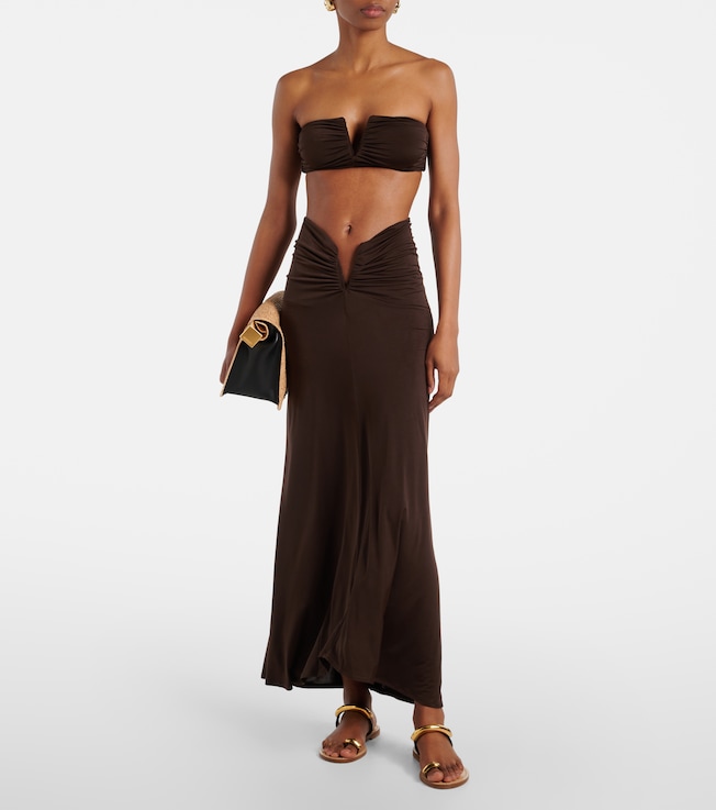 Jade Swim Skyla ruched maxi skirt