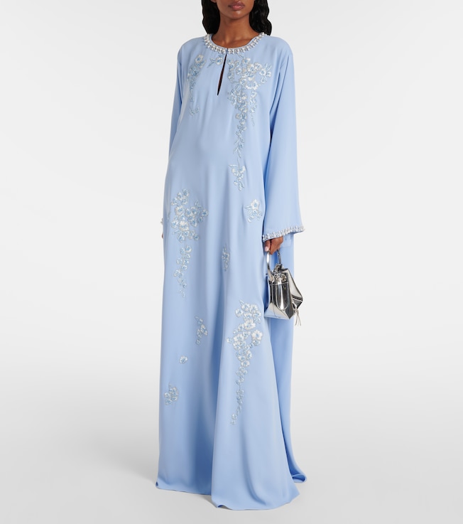 Carolina Herrera Embellished crêpe kaftan