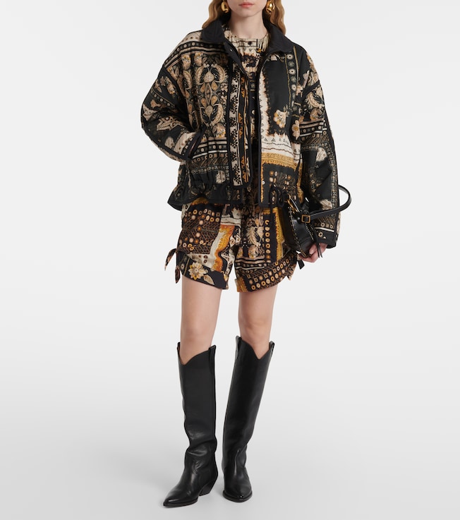 Marant Étoile Granger printed cotton bomber jacket