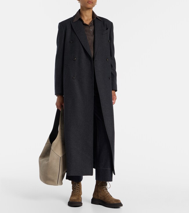 Brunello Cucinelli Double-breasted wool coat