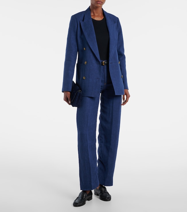 Citizens Of Humanity x Argent Chelsea linen denim blazer
