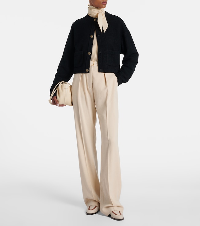 Loro Piana Cropped cotton and silk cardigan