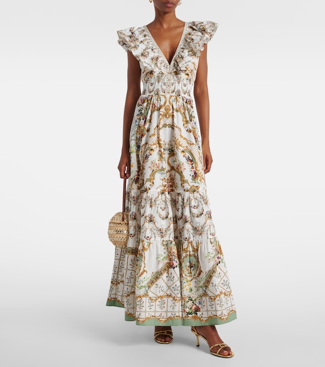 Camilla Floral ruffled cotton maxi dress 