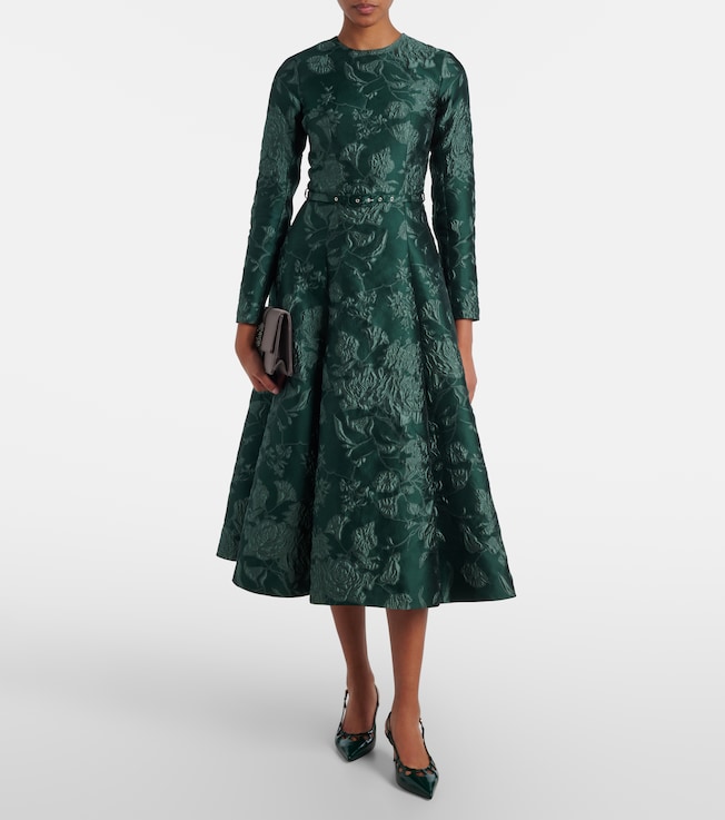 Emilia Wickstead Capucine floral cloqué midi dress