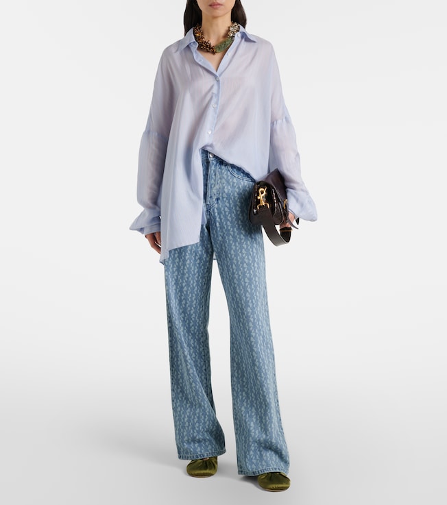 Dries Van Noten Printed wide-leg jeans