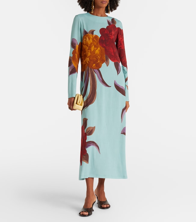 La DoubleJ Swing floral midi dress