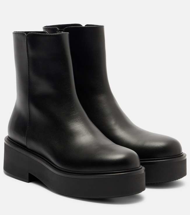 GIANVITO ROSSI Hiro leather platform ankle boots