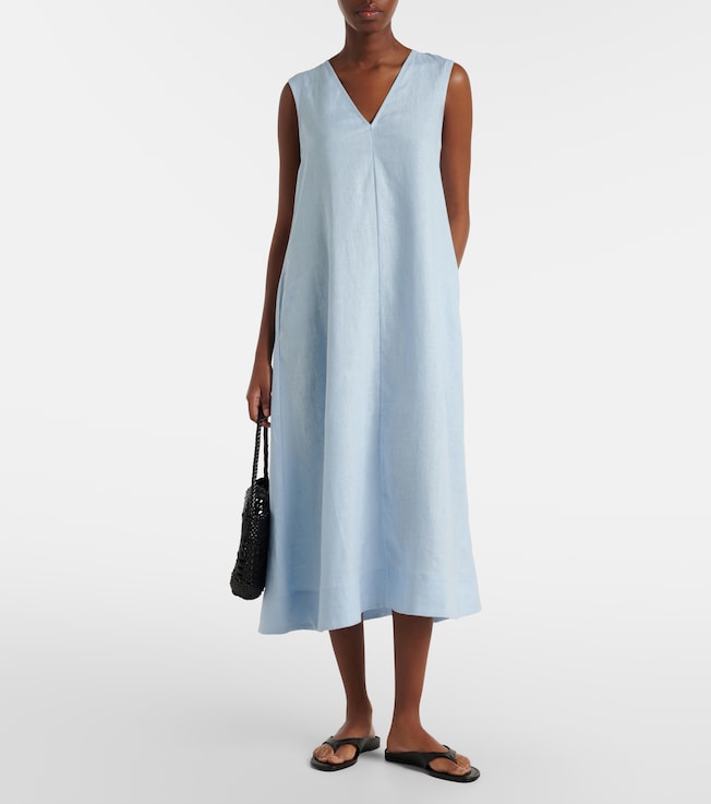 Asceno Nisha linen midi dress