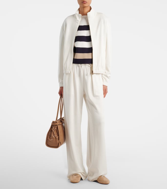 Max Mara Cotton and silk-blend sweatpants