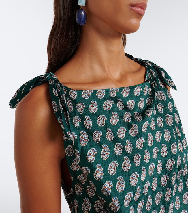 Dôen Dôen Mariselle paisley silk-blend midi dress