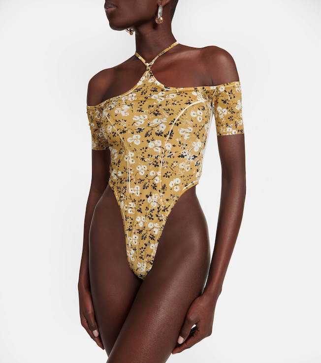 KNWLS Printed halterneck bodysuit