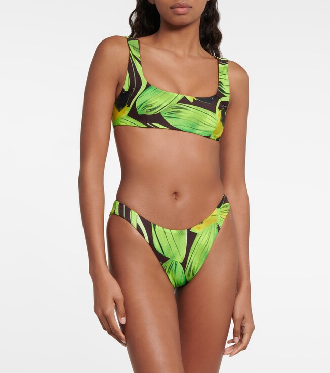 Louisa Ballou Scoop printed bikini bottoms