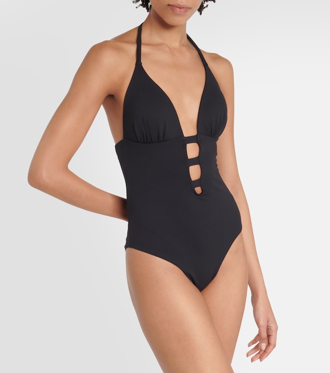 Alexandra Miro Cindy cutout halterneck swimsuit