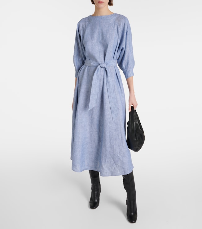 Loro Piana Mina linen midi dress