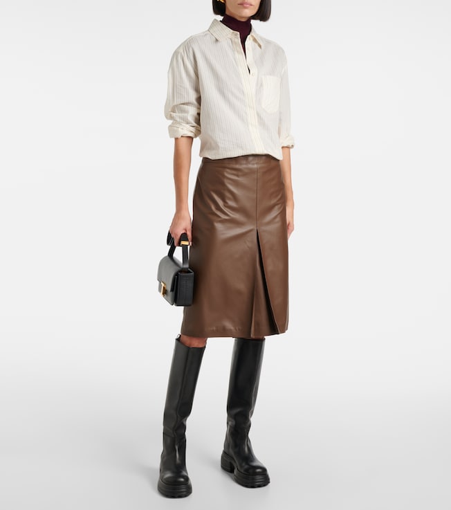 Tod's Leather pencil skirt