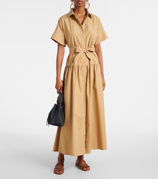 Max Mara Agoraio pleated cotton shirt dress